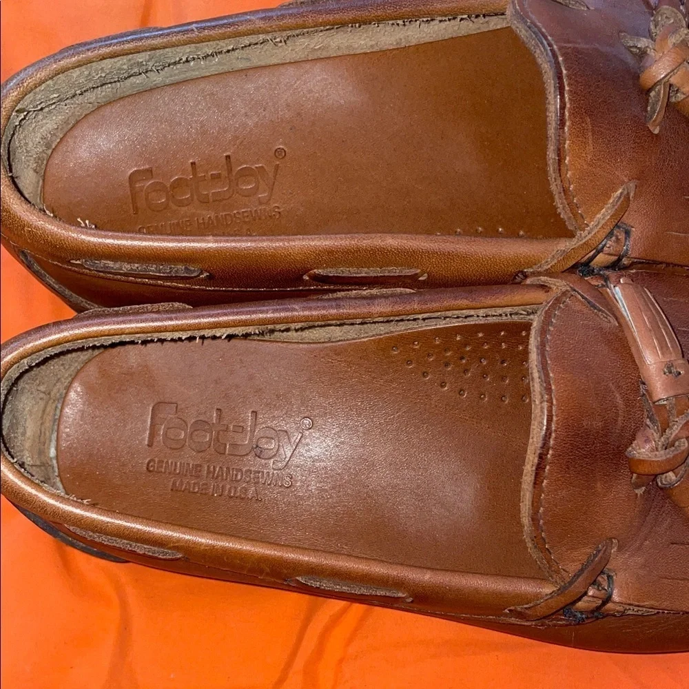 FootJoy Brown Leather Tassel Loafers